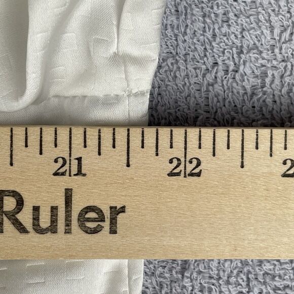 I Heart ❤ Ronson  Button Down Long Sleeve Shirt Women's XL White Textured Preppy - Picture 11 of 16